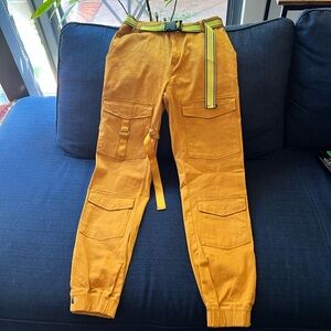 NYC Strappy Orange Cargo Pants